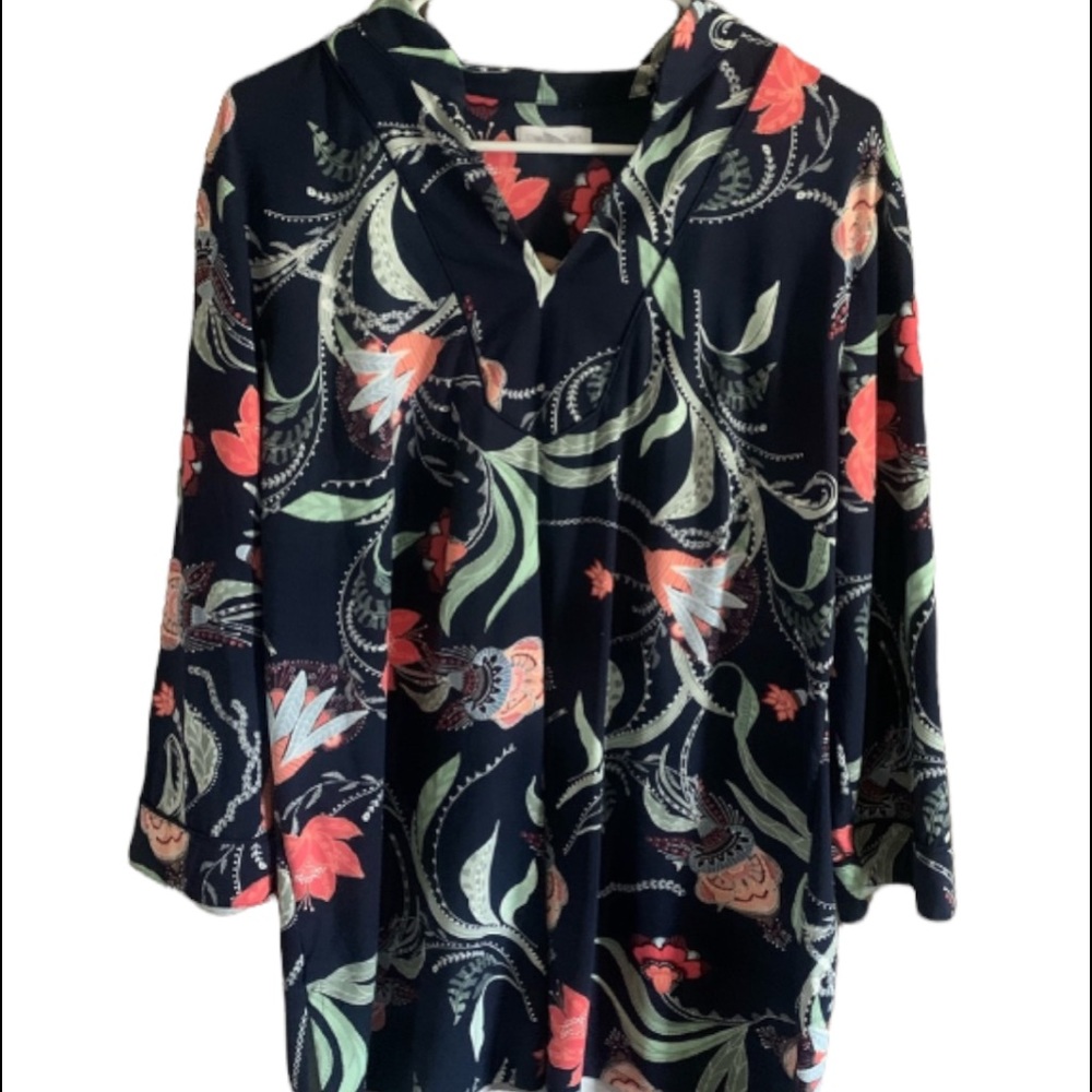 Charter club Woman’s tunic  XL long sleeve blouse